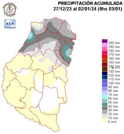 Precipitation map