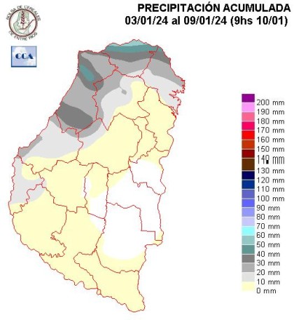 Precipitation map