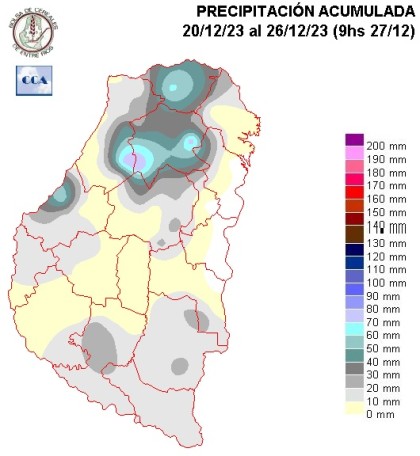 Precipitation map